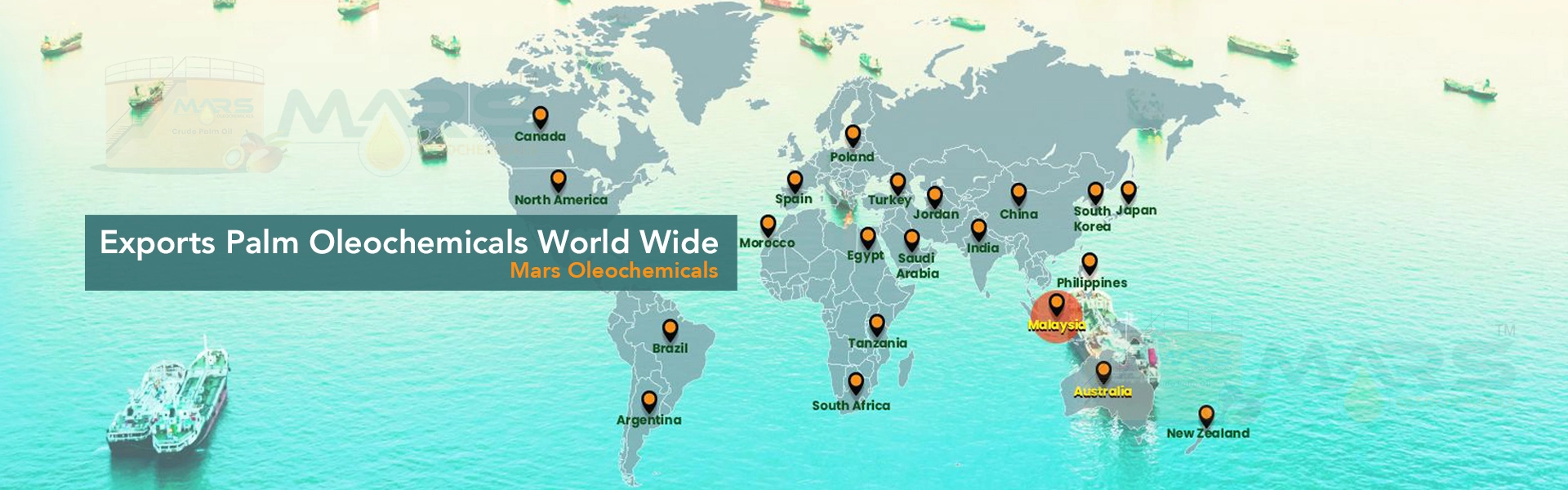 Exports Palm Oleochemicals - Mars Oleochemicals