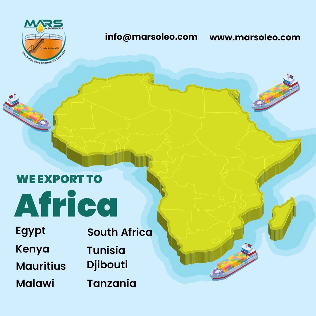 Malaysian Palm Oleochemicals Exporter to Africa