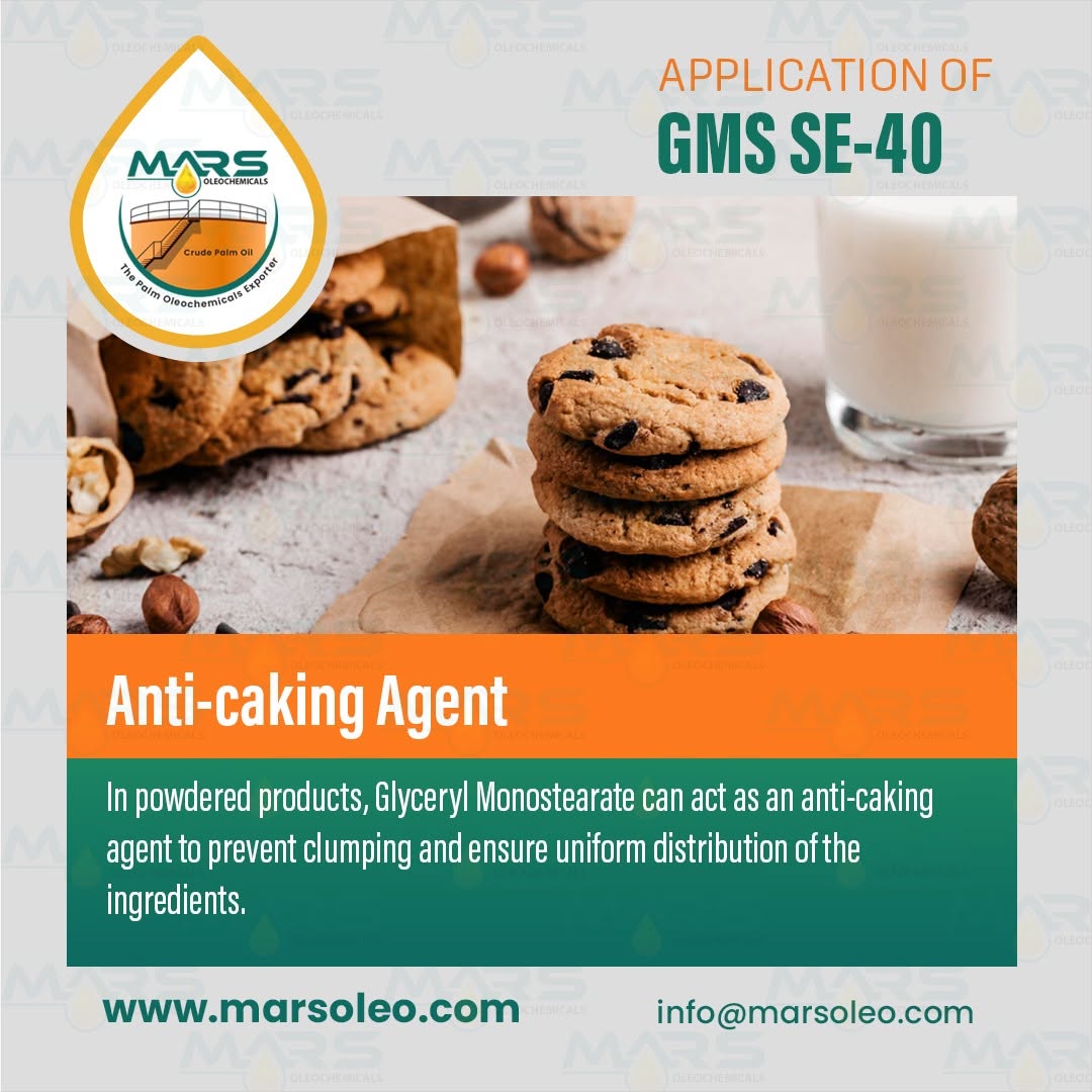 Glyceryl Monostearate GMS SE-40 Anti-caking Agent Applications