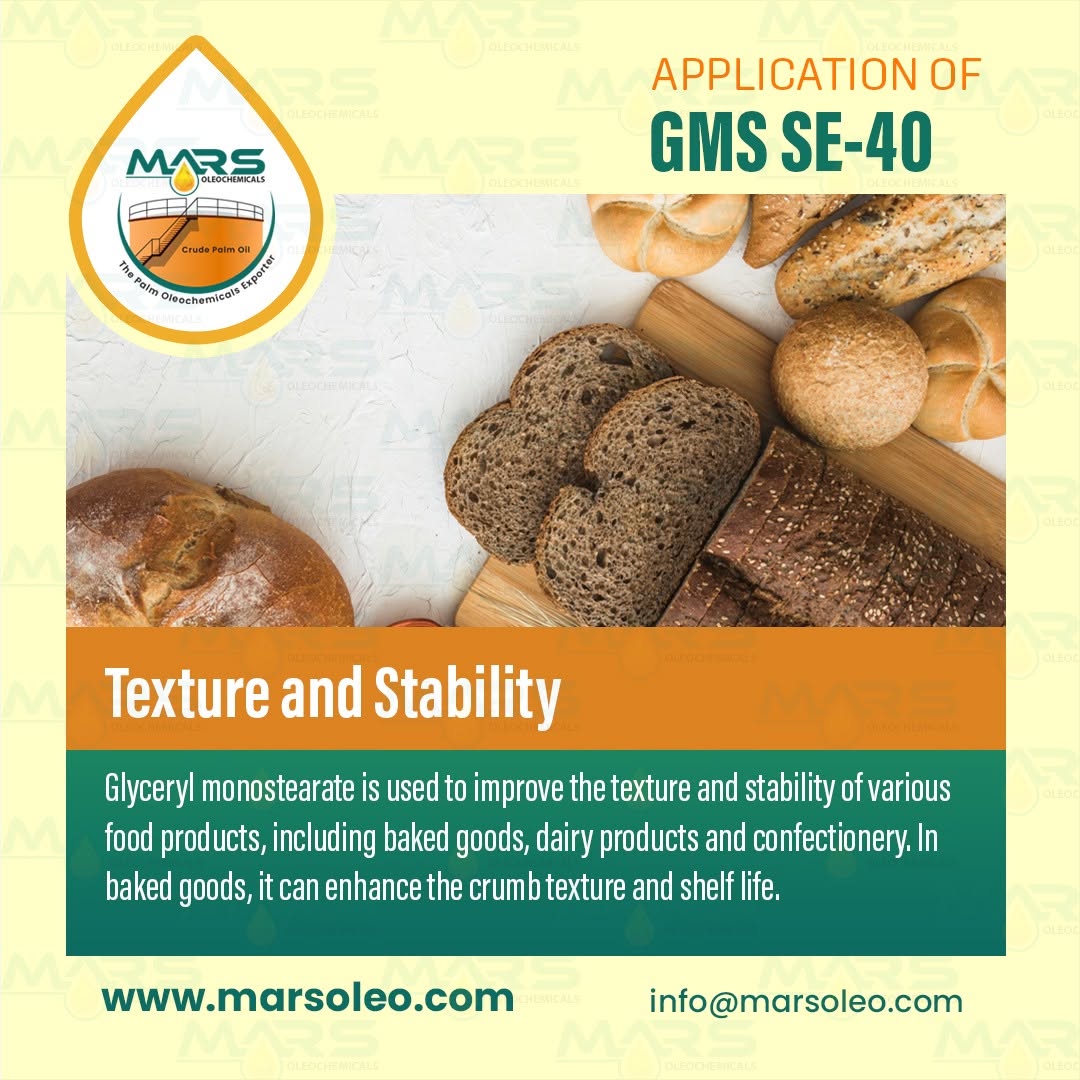 Application of Glyceryl Monostearate GMS SE-40 as an Emulsifier