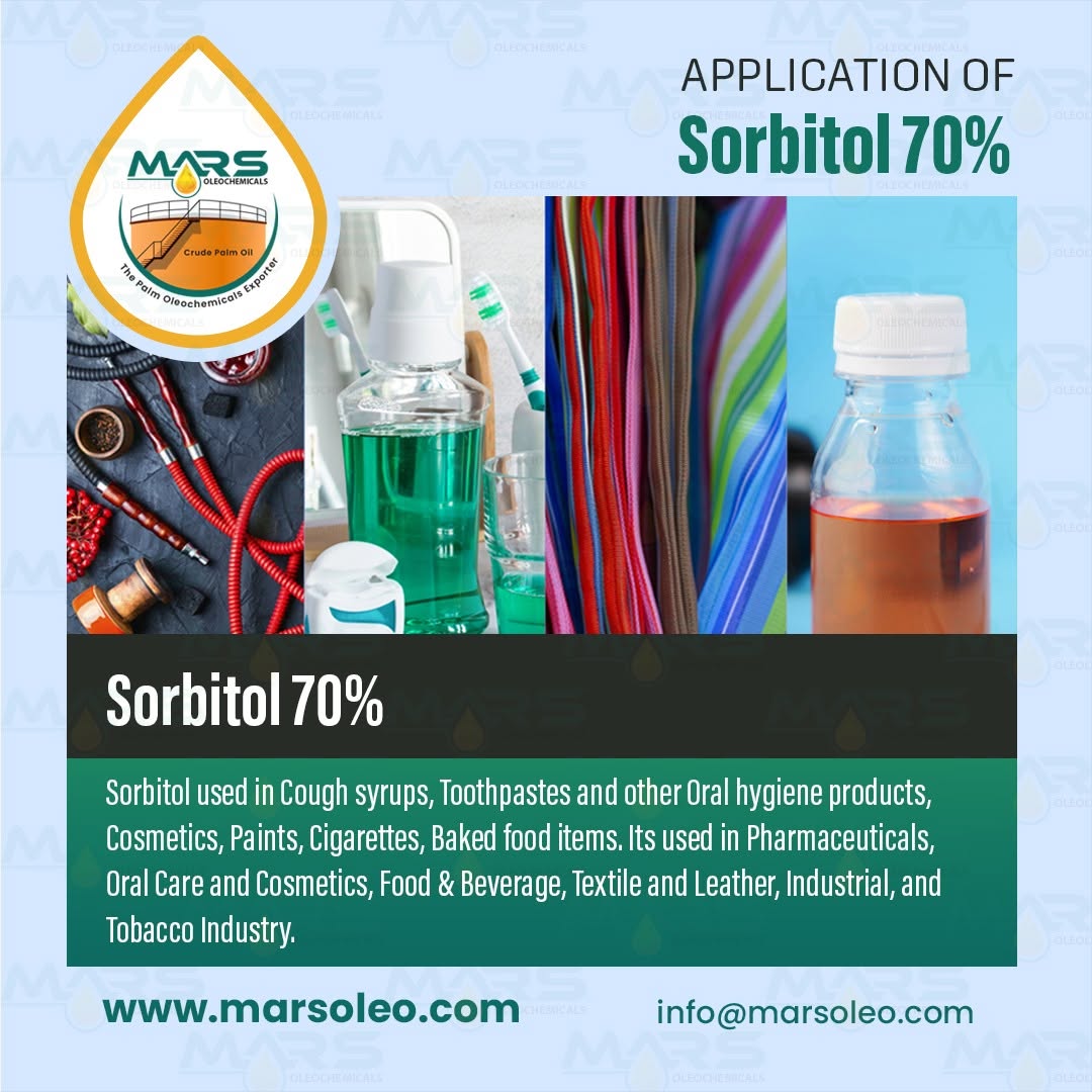 Application of Starch Derivatives Sorbitol 70%