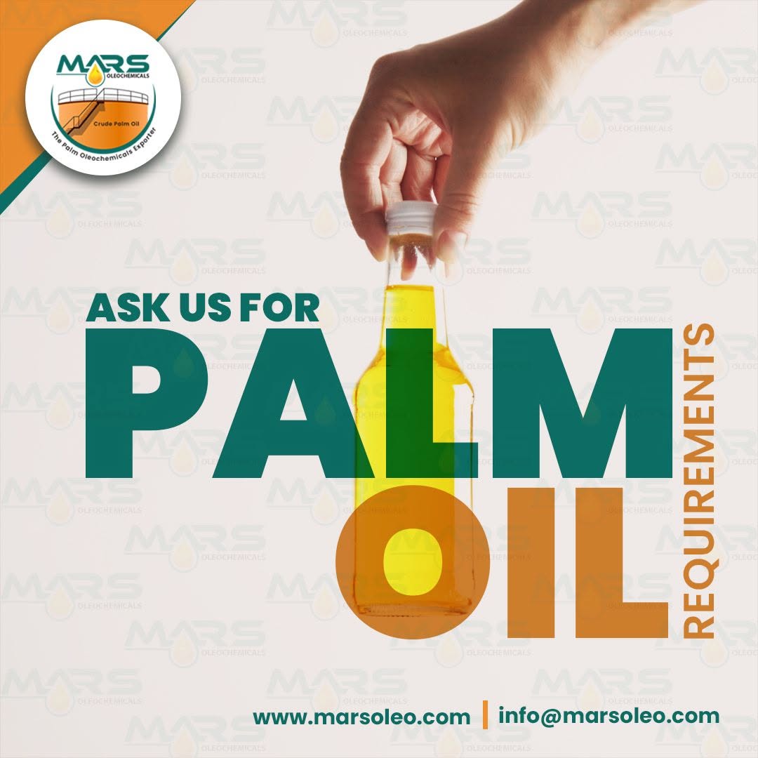 Trusted Palm Oil & Palm Oleochemicals Supplier from Malaysia
