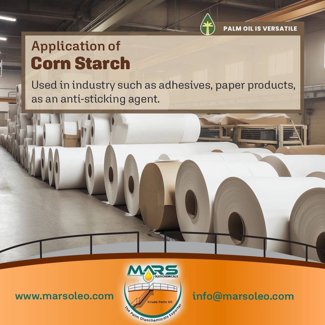 Corn starch supports strength, surface quality, printability and bonding in paper, board and packaging production.