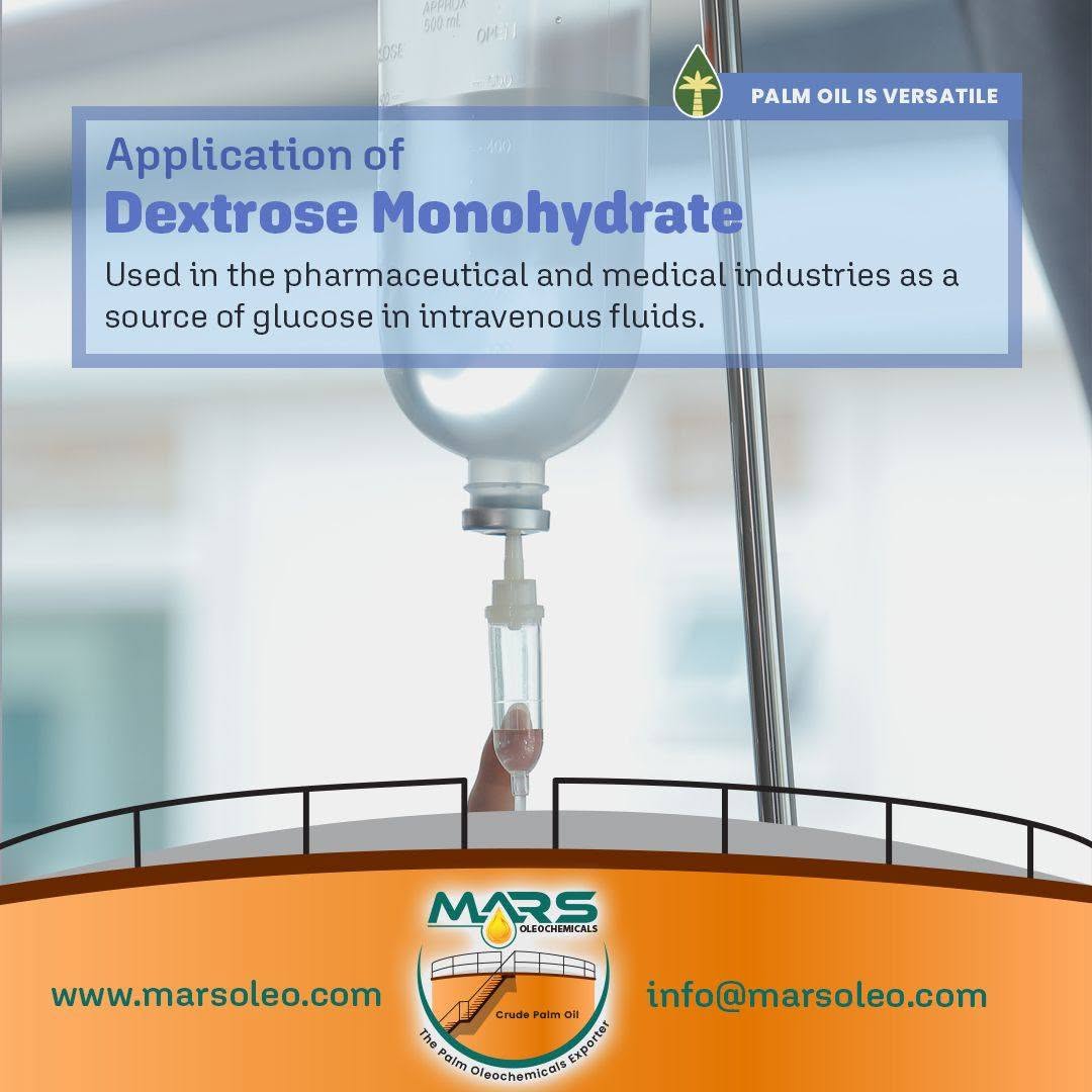 Dextrose monohydrate is crystalline glucose used in foods and qualified pharmaceutical products as carbohydrate source.