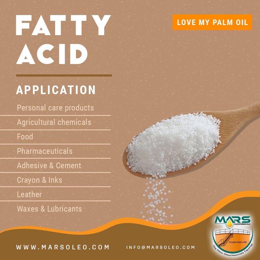 Palm-based fatty acid beads applications in personal care, food, pharmaceuticals, adhesives and industrial manufacturing.