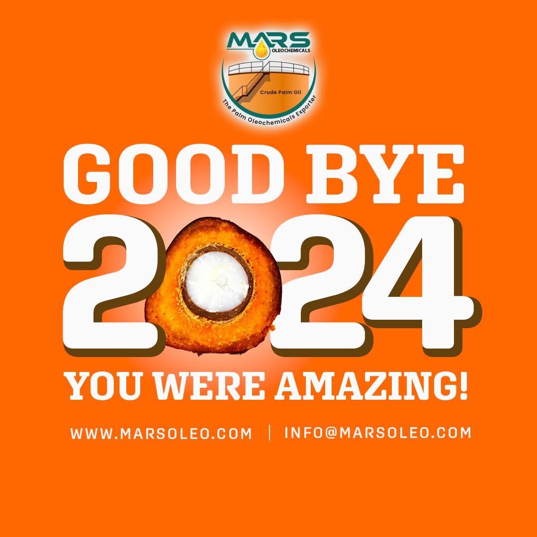 Mars Oleochemicals Goodbye 2024 featuring palm fruit with the message You Were Amazing.