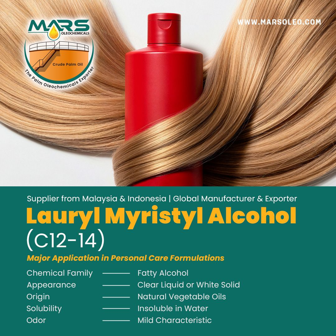 Premium Palm-Based Fatty Alcohol for Personal Care, Cosmetics, Shampoo, Conditioner, Skincare and Hair Care Formulations