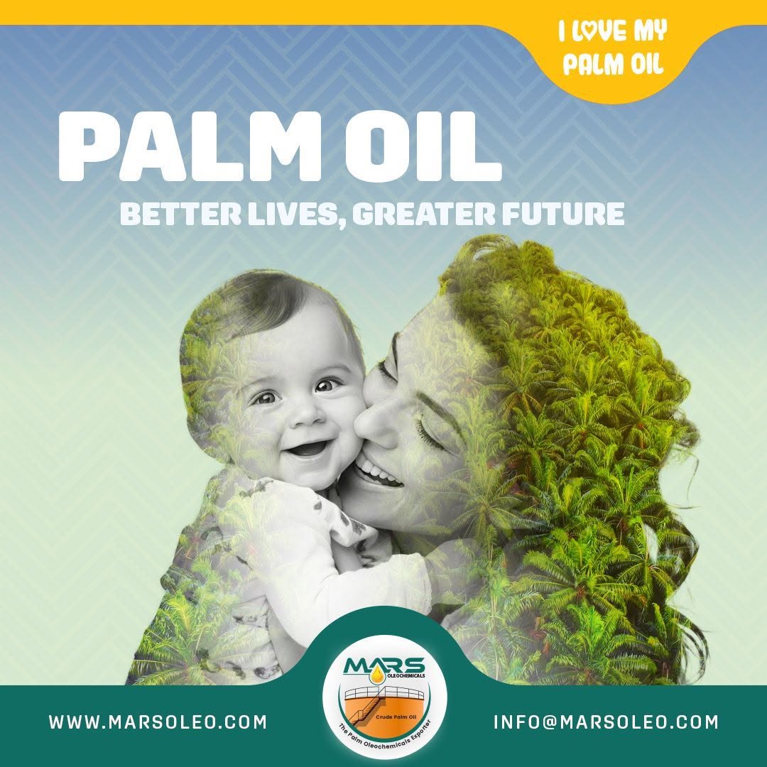 Malaysian palm oil sustainability artwork a mother and child blended with an oil palm plantation.