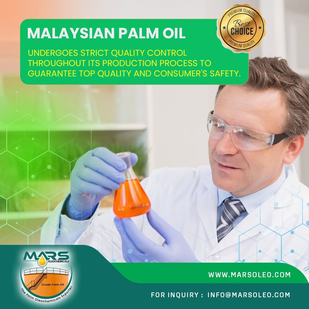 Malaysian palm oil quality control, analytical testing and food-safety standards.