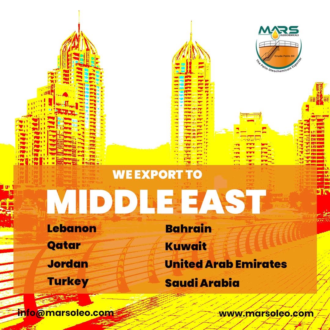 Middle East Palm Oleochemicals Exporter Malaysian