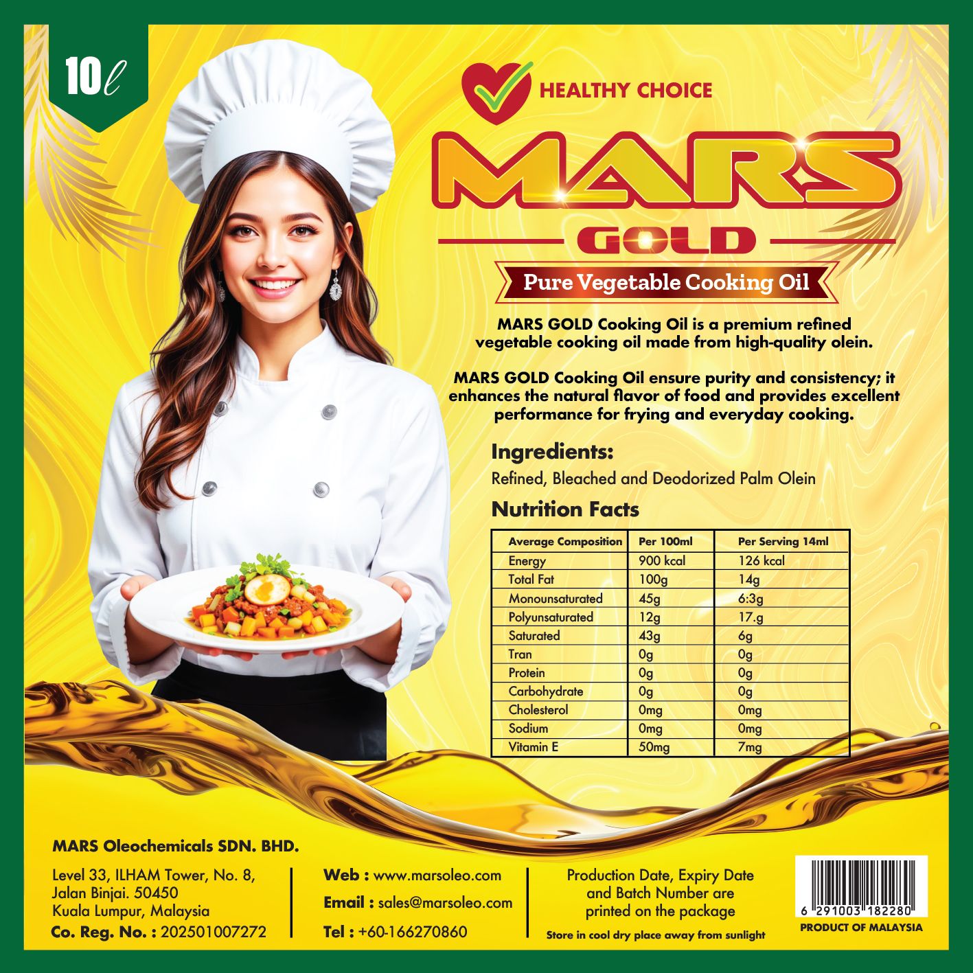 Premium quality RBD Palm Olein cooking oil for frying, baking, food service, and everyday cooking applications.