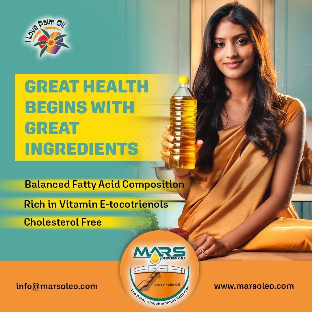 Palm Oil Fatty Acid naturally occurring vitamin E tocotrienols and cholesterol-free plant origin for food manufacturing applications.
