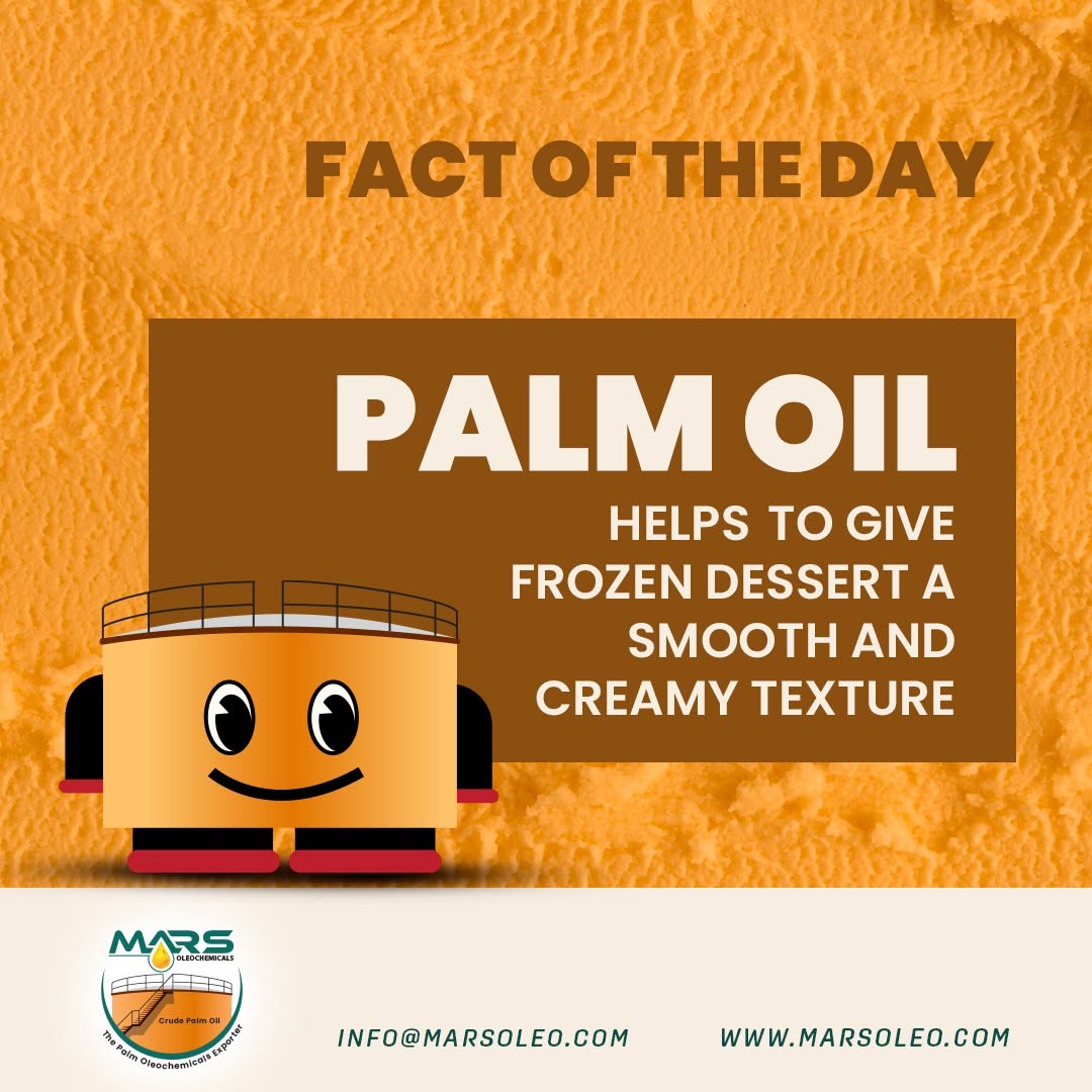 Tanky's Fact of the Day palm oil's role in smooth and creamy frozen dessert formulations.