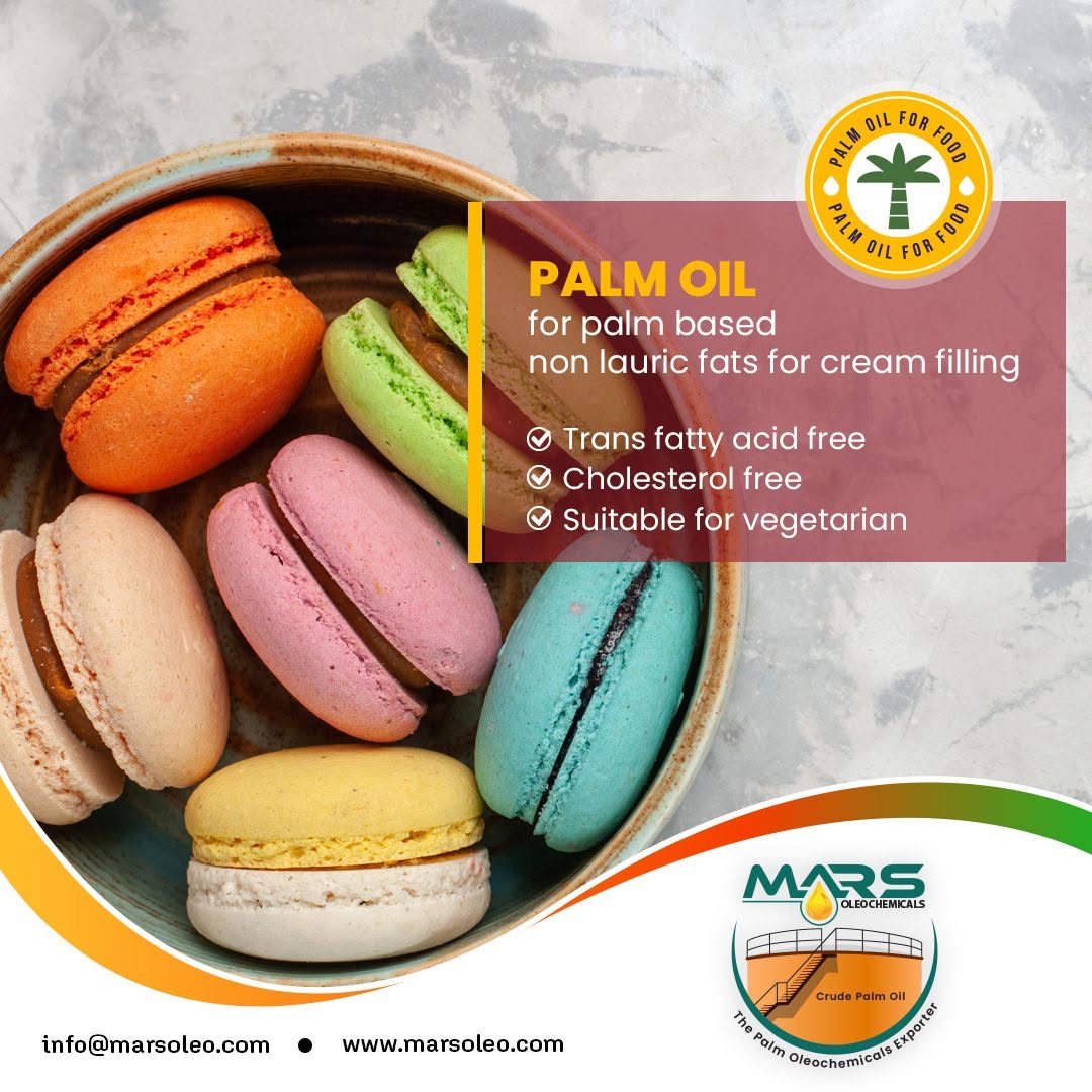 High-Quality Non-Lauric Fats for Cream Fillings, Biscuits, Wafers, Bakery and Confectionery Applications.
