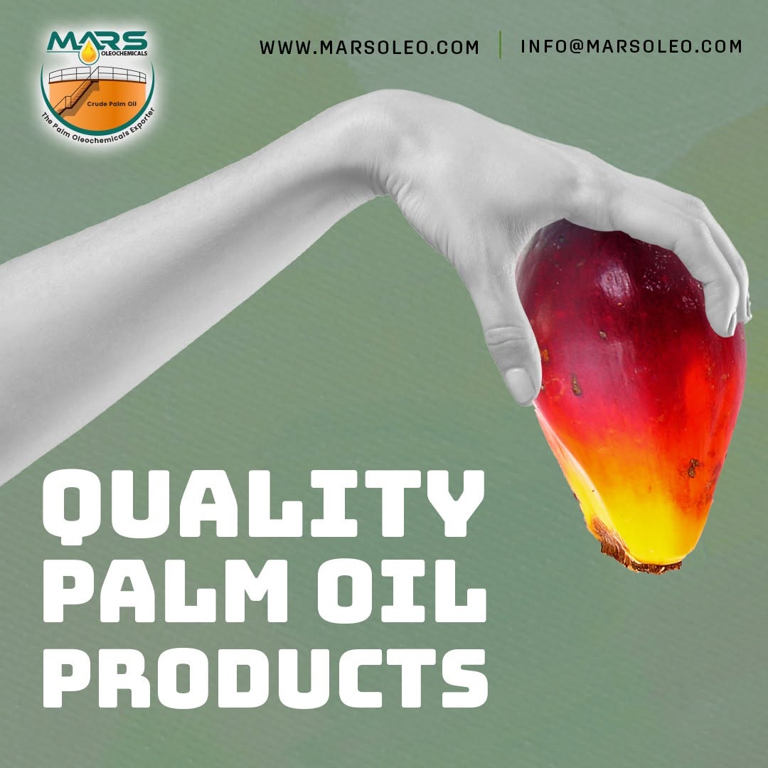 Mars Oleochemicals featuring a fresh oil palm fruit representing quality palm oil and palm-based oleochemical products.