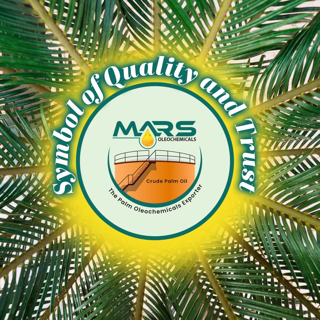Mars Oleochemicals branding representing Malaysian palm oil and oleochemical supply worldwide.
