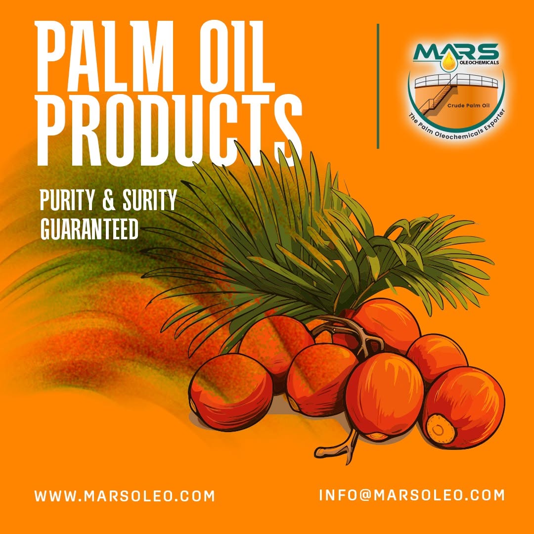 Mars Oleochemicals palm oil products featuring oil palm fruits and quality-focused Malaysian supply.