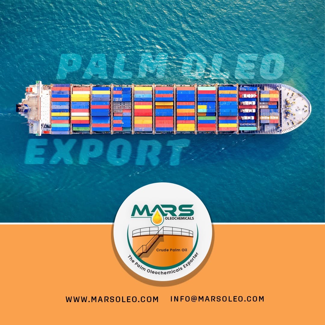 Mars Oleochemicals export a container ship representing worldwide supply of Malaysian palm-based oleochemicals.