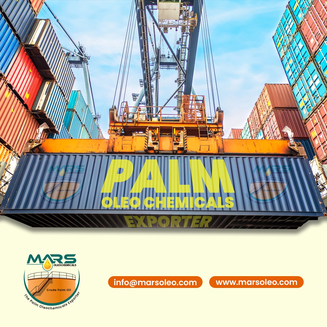 Reliable global supplier of palm oleochemicals with efficient logistics and premium quality.
