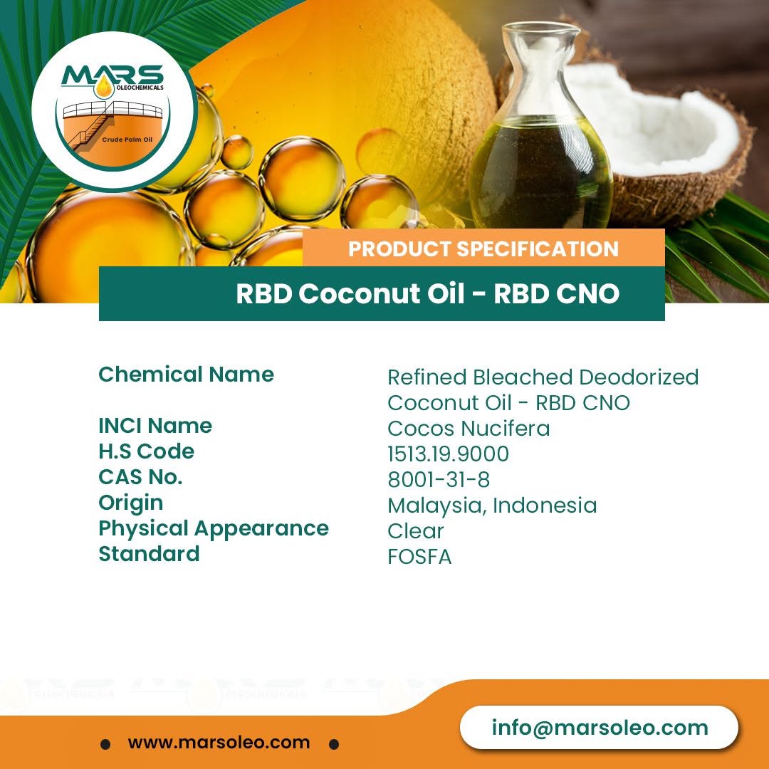 RBD Coconut Oil RBD CNO Refined Bleached Deodorized Coconut Oil Supplier Exporter Malaysia Indonesia