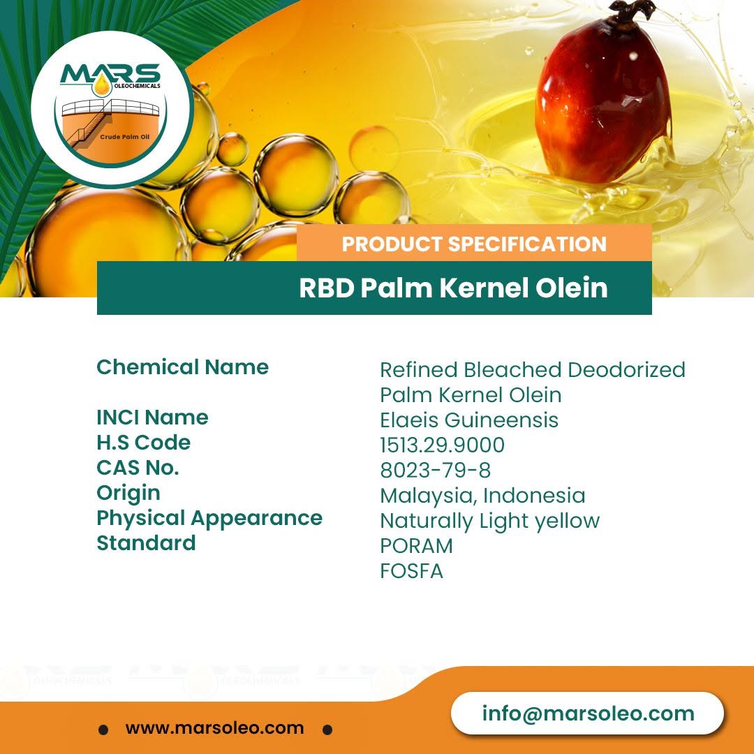 RBD Palm Kernel Olein Supplier & Exporte | Mars Oleochemicals