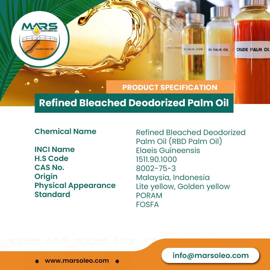 RBD Palm Oil Refined Bleached Deodorized Palm Oil Supplier Malaysia Indonesia