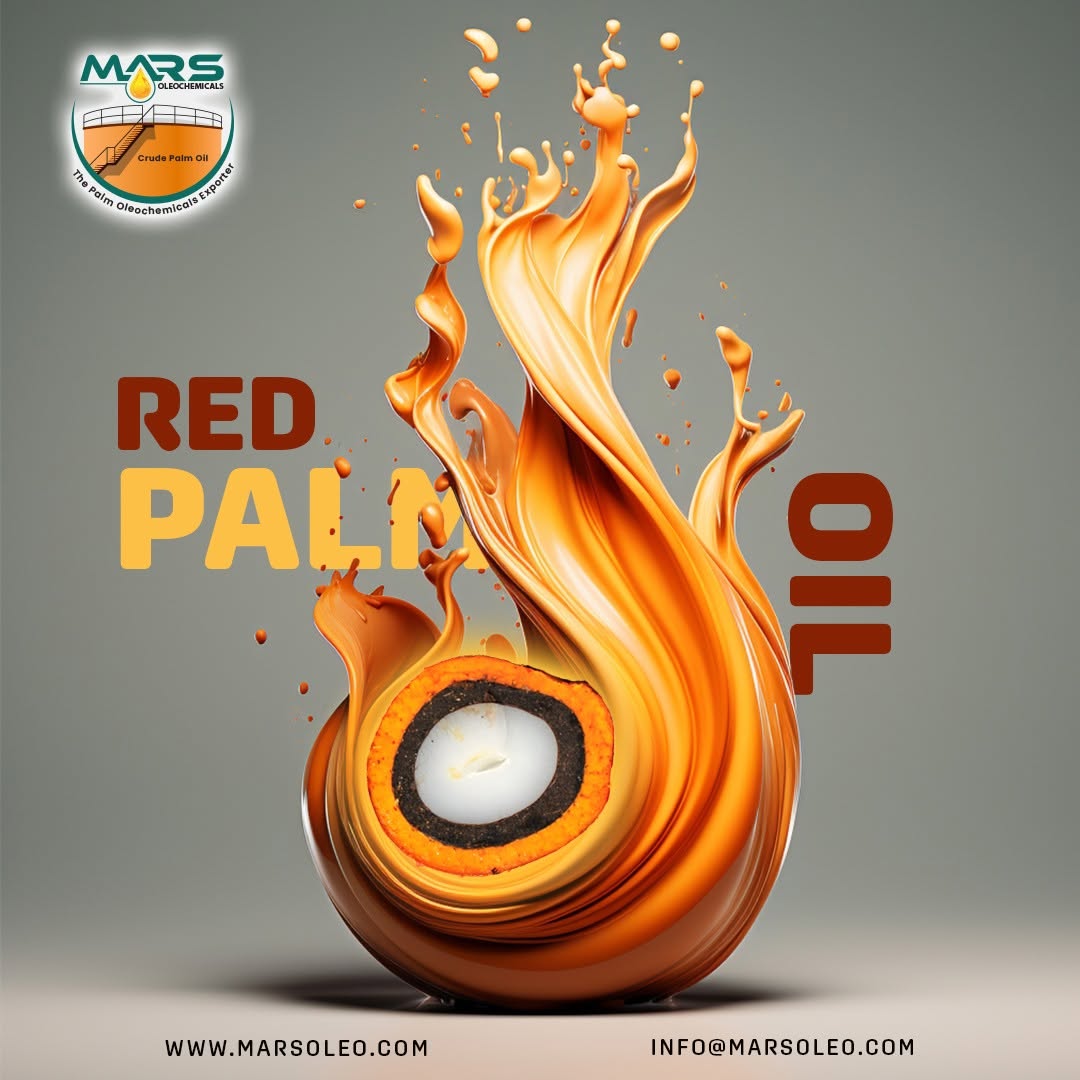 Mars Oleochemicals Red Palm Oil featuring palm oil and oil palm fruit natural carotenoids, vitamin E and specialized processing