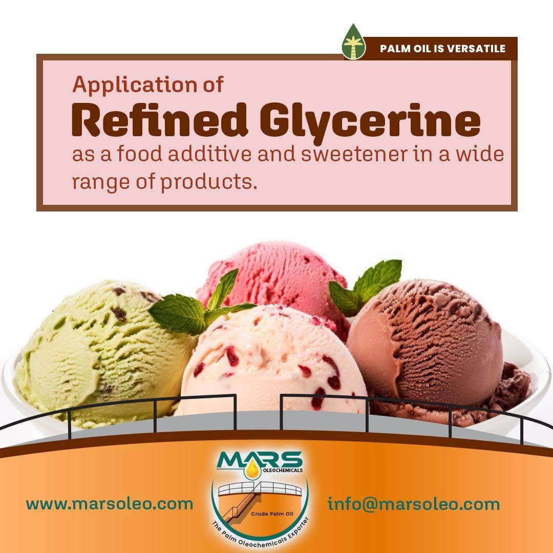 Refined glycerine supports moisture retention, sweetness, texture and ingredient distribution in selected food formulations.
