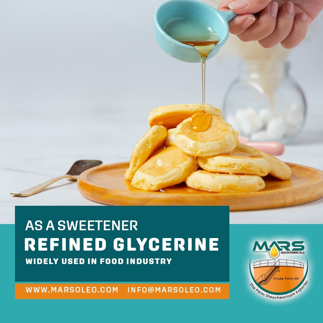Mars Oleochemicals refined glycerine food application with syrup poured over baked products.