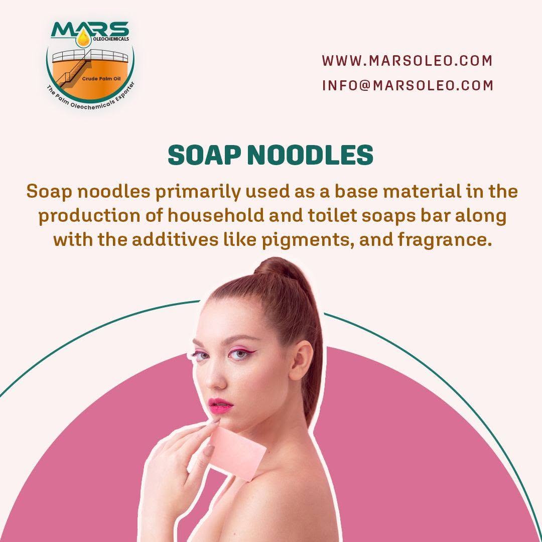 Soap Noodles for Soap bar representing Soap Noodles used as a base for toilet and household soap production.