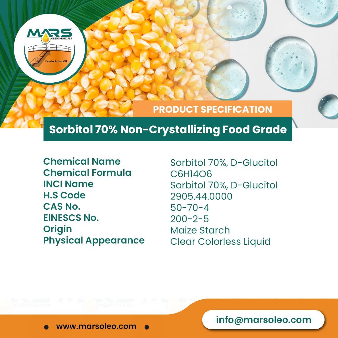 Sorbitol 70% Food Grade - Premium D-Glucitol Supplier