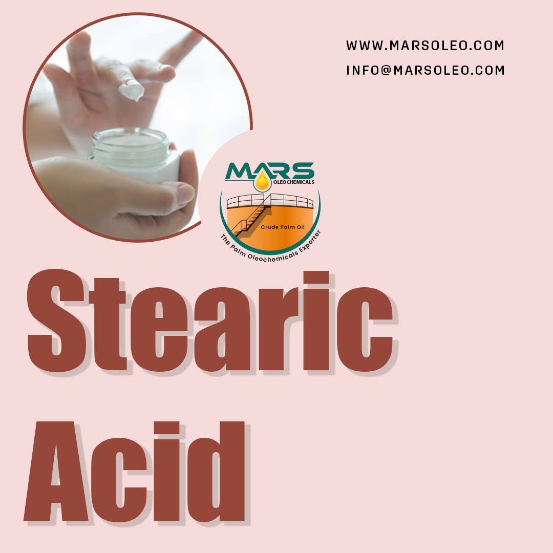 Mars Oleochemicals Stearic Acid featuring skincare cream representing cosmetic, personal care and formulation applications.