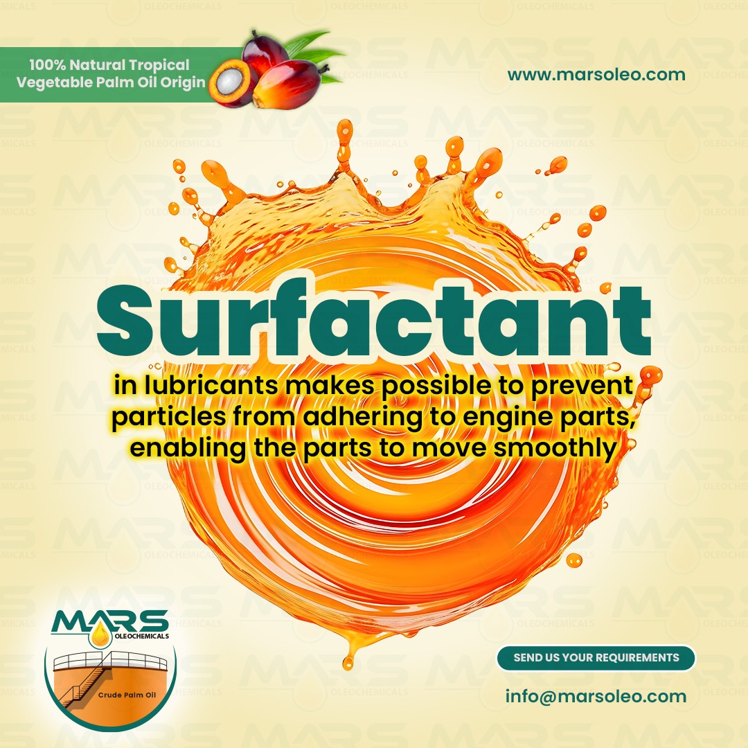 Surfactant Malaysia supplier palm-based lubricant additive for engine protection industrial fluids and specialty chemical formulations