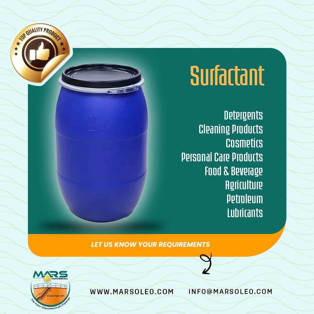 surfactant uses in detergents, cleaning products, cosmetics, personal care, agriculture and petroleum applications.