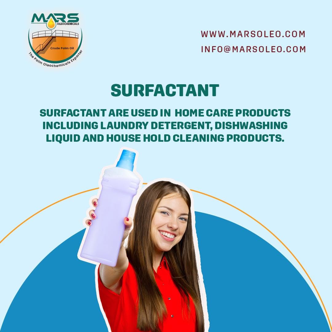 surfactants used in laundry detergent, dishwashing liquid and household cleaners.