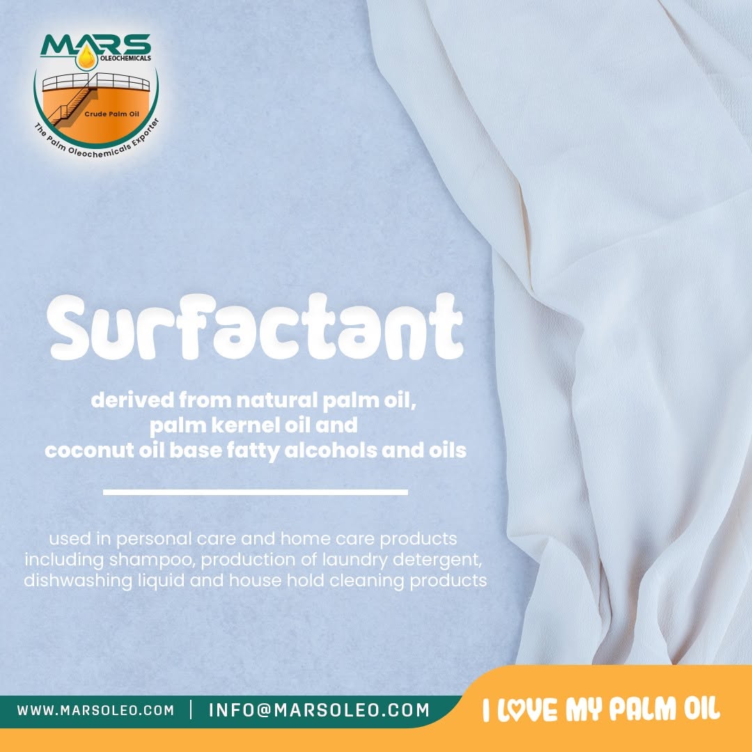 Mars Oleochemicals surfactant applications in shampoo, laundry detergent, dishwashing liquid and household cleaners.