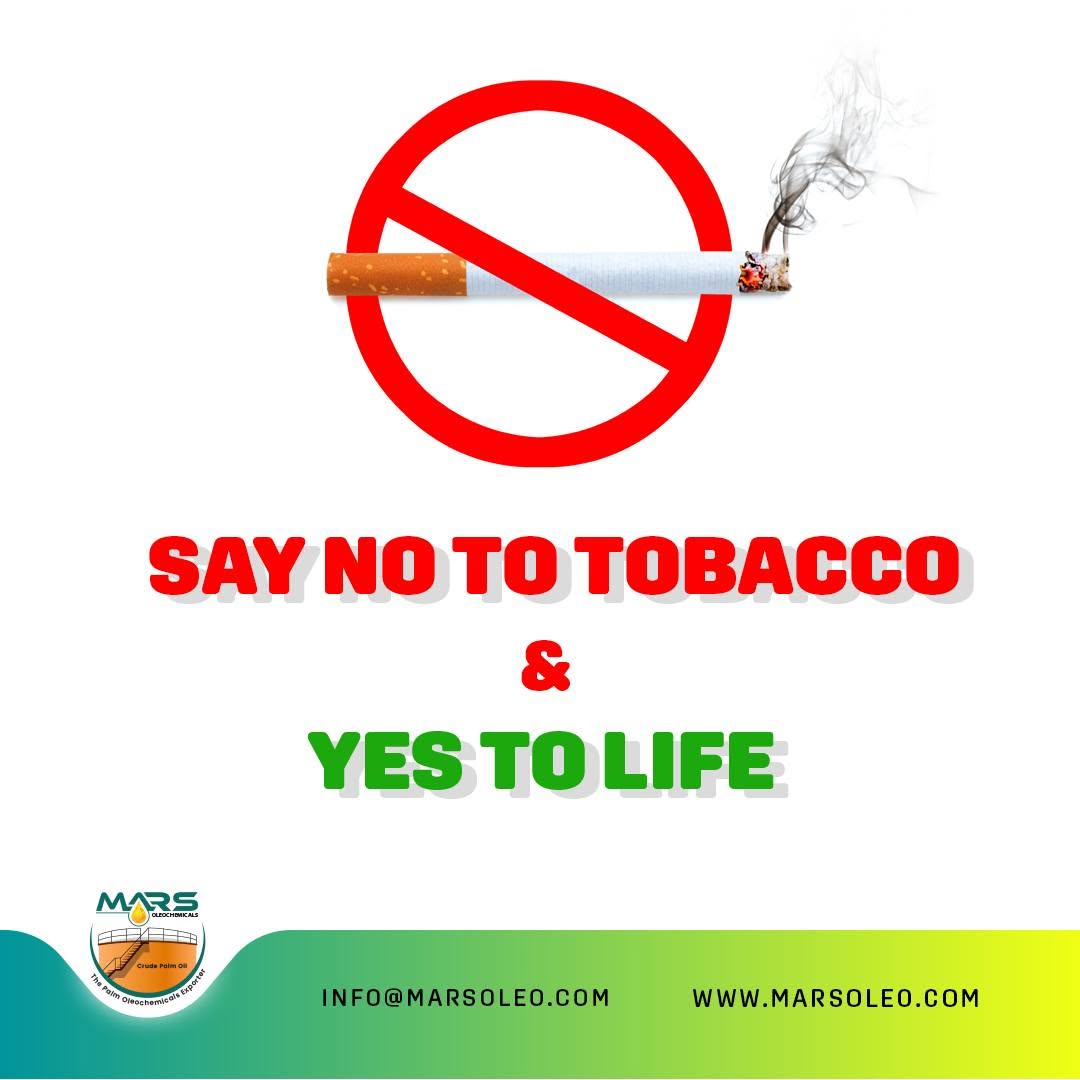 No smoking symbol with Say No to Tobacco and Yes to Life message for World No Tobacco Day 2025.